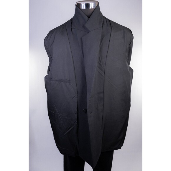 NOVA MEN Dexter Relaxed Jacket Blazer Sz XL (52R) Solid Black Poly Blend NWT - Picture 9 of 14